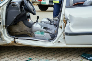 involved in a car accident - damaged car