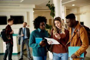 Group of college students