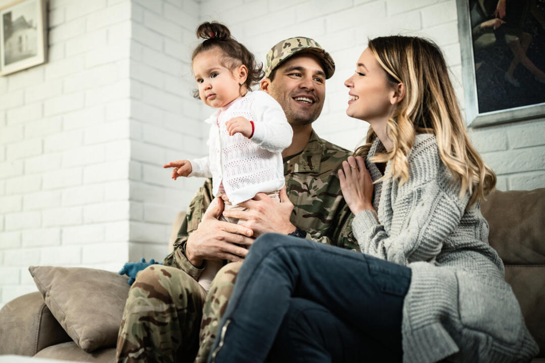 military family enjoying time together during the month of the military child