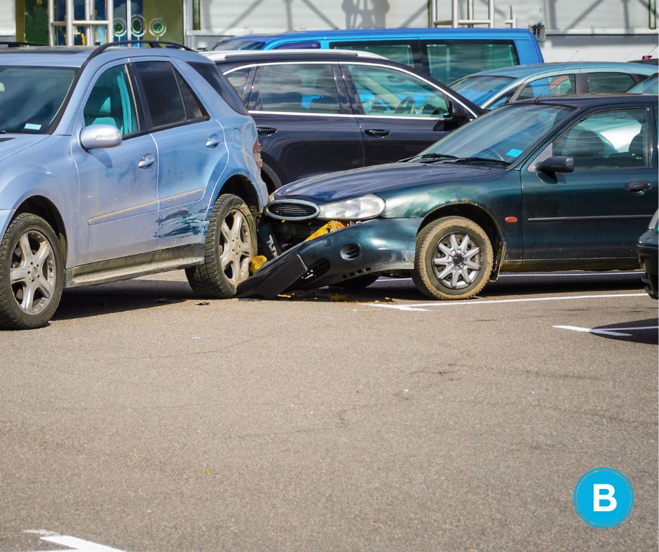 Parking lot car accidents happen more frequently thank you think!